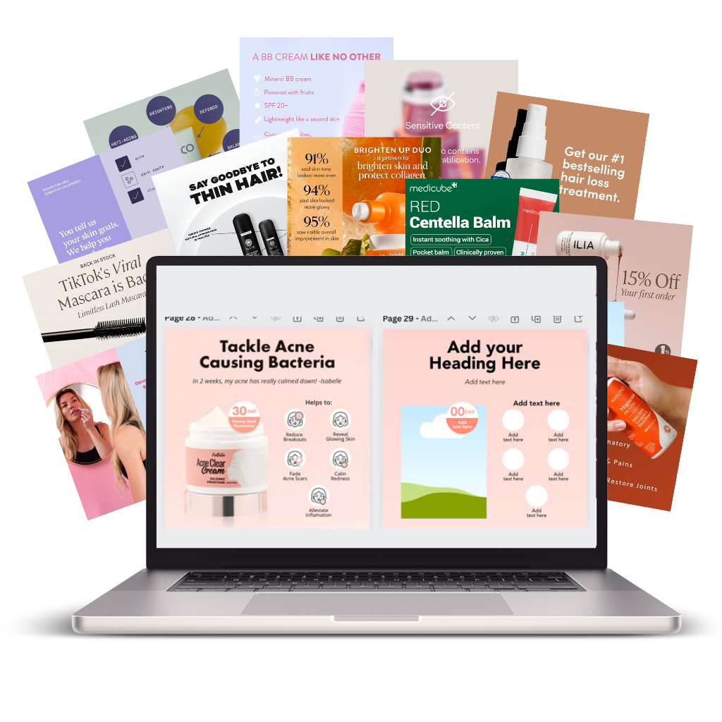 50 Beauty Ads / Canva Templates